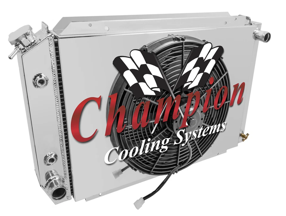 2 Row 1" RS Champion Radiator,16" Fan,Shroud - 1980 - 1983 Ford Fairmont Futura - Image 3 of 4