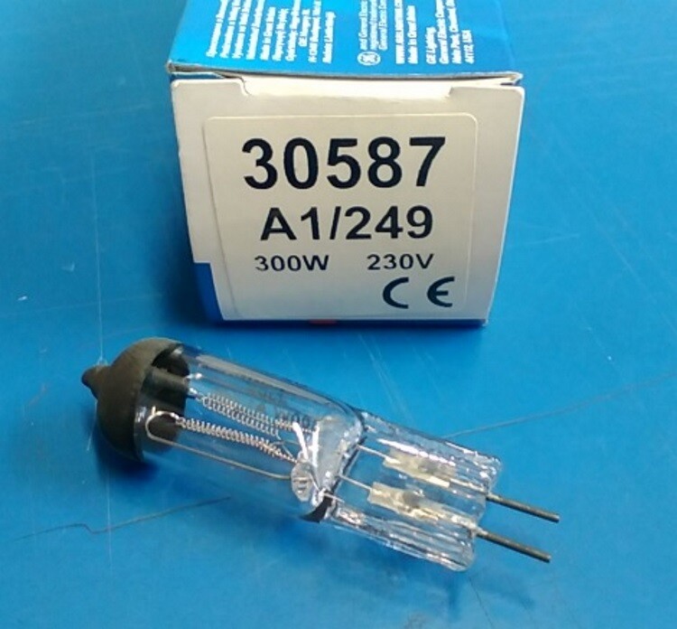 GE A1/249 300W 240V GX6.35 Lampada Alogena | Luce da Palco e Studio