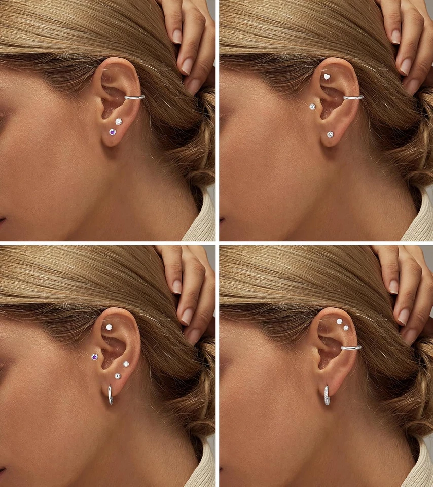 Hypoallergenic Surgical Steel Earrings for Sensitive Ears-20G Flat Back Earrings - Image 4 of 4