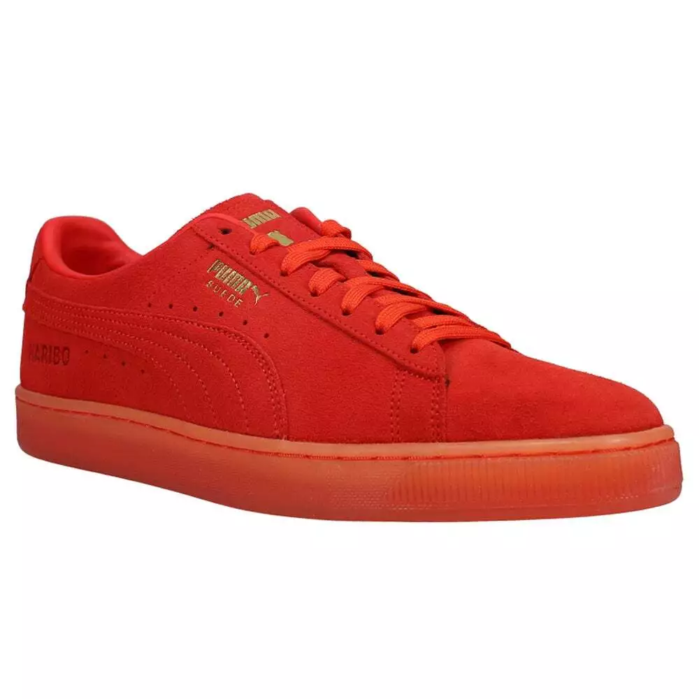 All red puma top suede classic mens