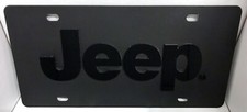 Jeep Tag Black Letters Black Stainless Steel Vanity License Plate Jeep Tag Black Letters Black Stainless Steel Vanity License Plate