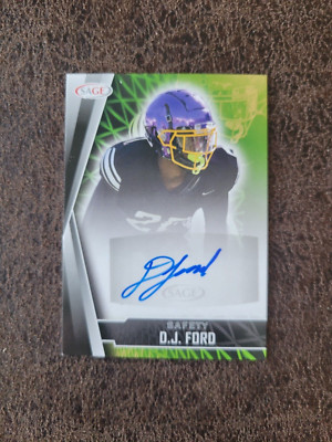 2022 Sage High Series Football Base Auto #A-DJF D.J. Ford - East Carolina