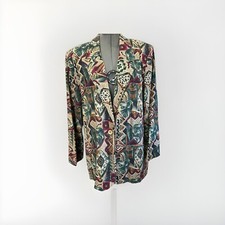 Vtg 80's Toni Garment For C.C Magic Long Sleeve, Lightweight Blazer. Size Large