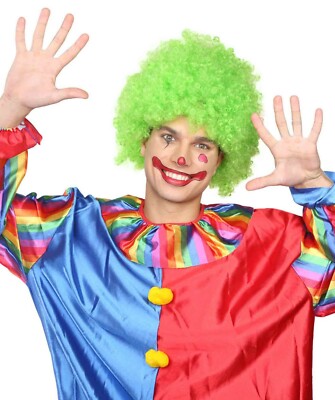 Banana Costume Super Afro Scary Clown 70's Disco Halloween Wig, D-01-002-003
