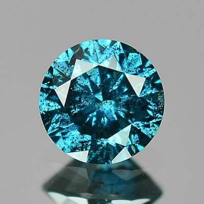 1.45mm loose round blue colored diamond .015ct estate vintage antique treated 