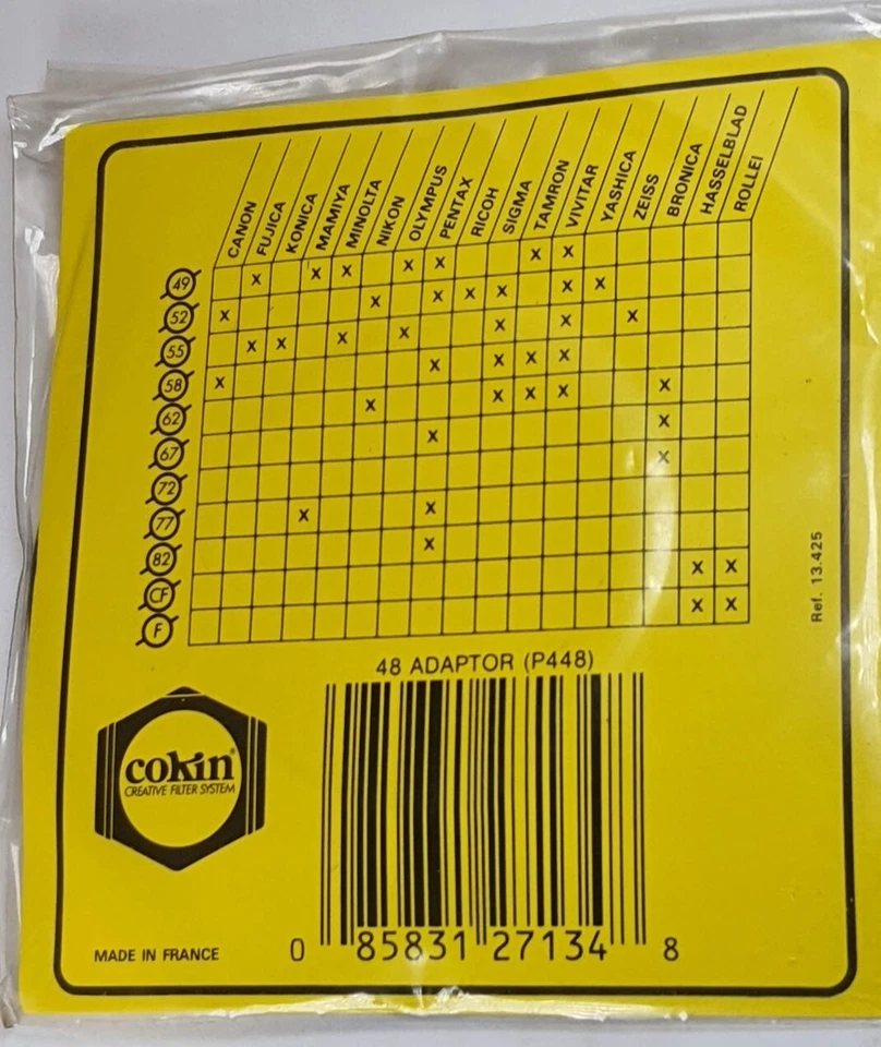 Genuine Cokin A Series 48mm Adapter Ring A448 France Made Thread to A System E48 - Image 3 of 4