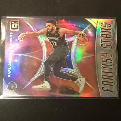 Karl-Anthony Towns 2019-20 Donruss Optic Fantasy Stars #1 SIlver Prizm SP Wolves