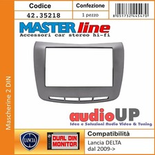 MASCHERINA RADIO 2 DIN LANCIA DELTA '09->'14 VERSIONE SENZA NAVIGATORE - SILVER