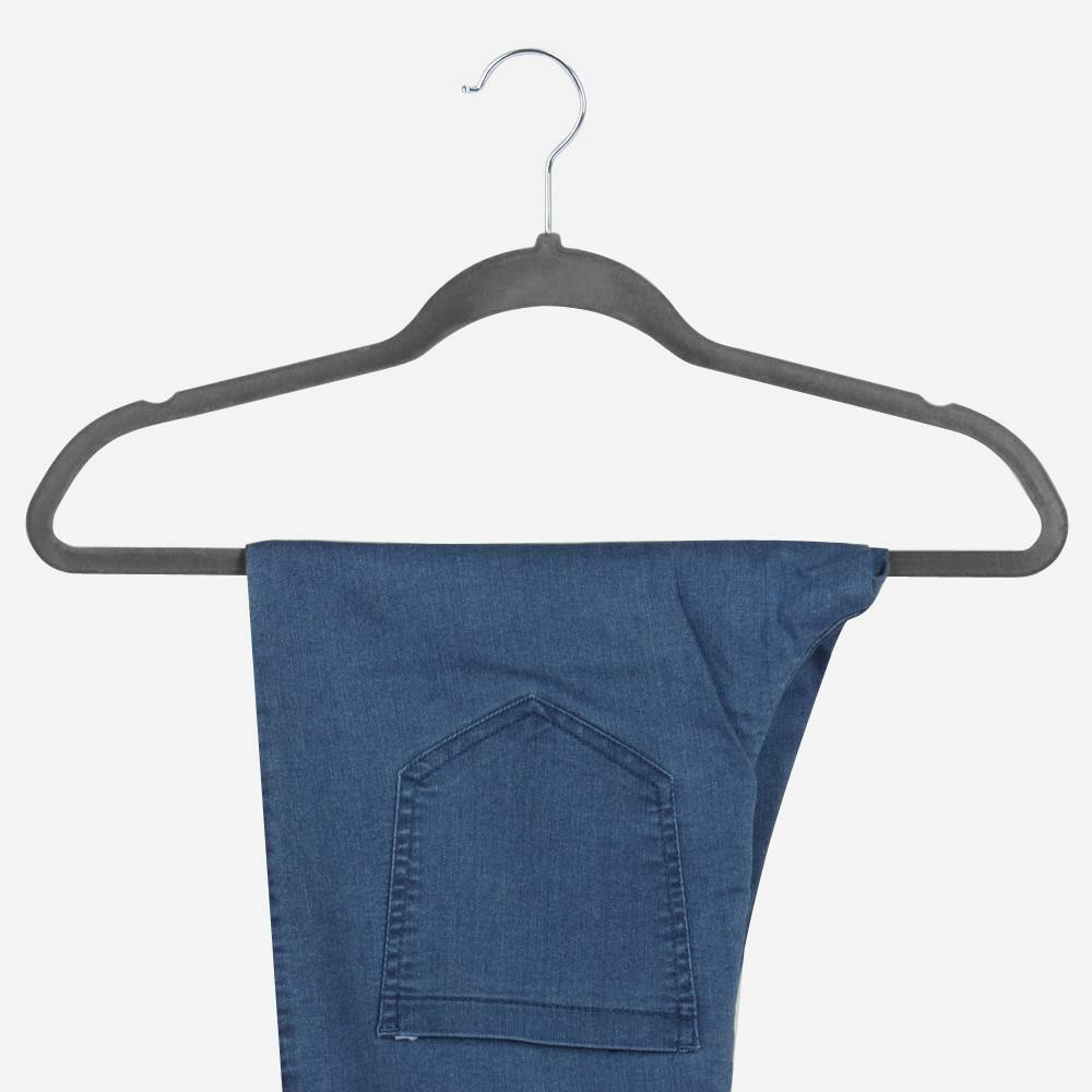 Appendini Con Pinze Per Gonne E Pantaloni - Set Di 10 Grucce Sottili Salvaspazio, Bianco Lucido - Foto 6