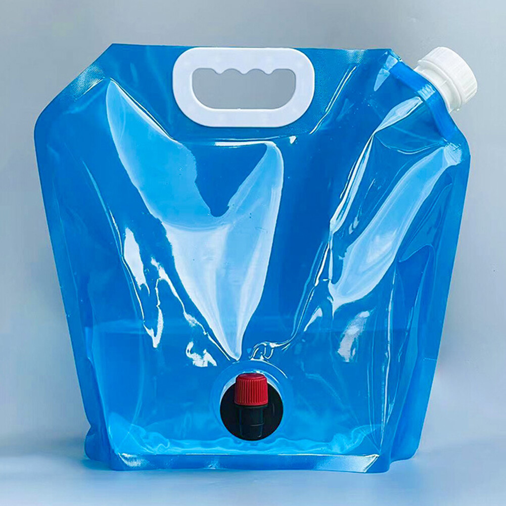 5L/10L Folding Water Bucket with Faucet Large Water Container Camping