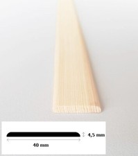 Pine Flat Trim 1 metre Wood Moulding Beading – Panel Edge Strip Skirting Cover