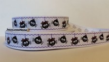 Grosgrain Ribbon Halloween Cute Spiders Hair Bows Spider Web Trick or Treat 7/8"
