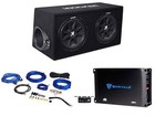 Kicker 43Dc122 Comp Dual 12" Subwoofers+Vented Box+Mono Amplifier+Amp Wire Kit
