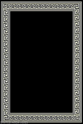 8x10  Area Rug Modern Greek Key Design Solid Black with Border Size 7'7''x10' New