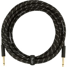 Fender Deluxe Series Straight to Straight Instrument Cable 18.6 ft. Black Tweed