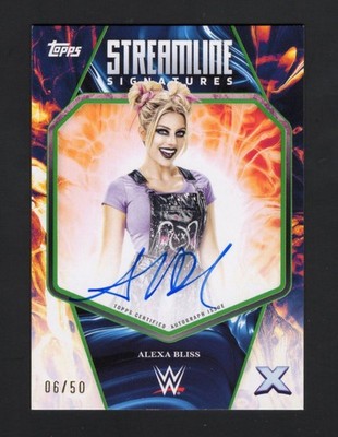 2025 Topps Exalted Alexa Bliss Auto /50 Green Streamline Signatures #STS-ABS