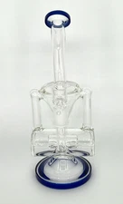 9" BARREL BLASTER RECYCLER RIG BONG RIG - 2 FREE GIFTS - THICK GLASS - HOOKAH