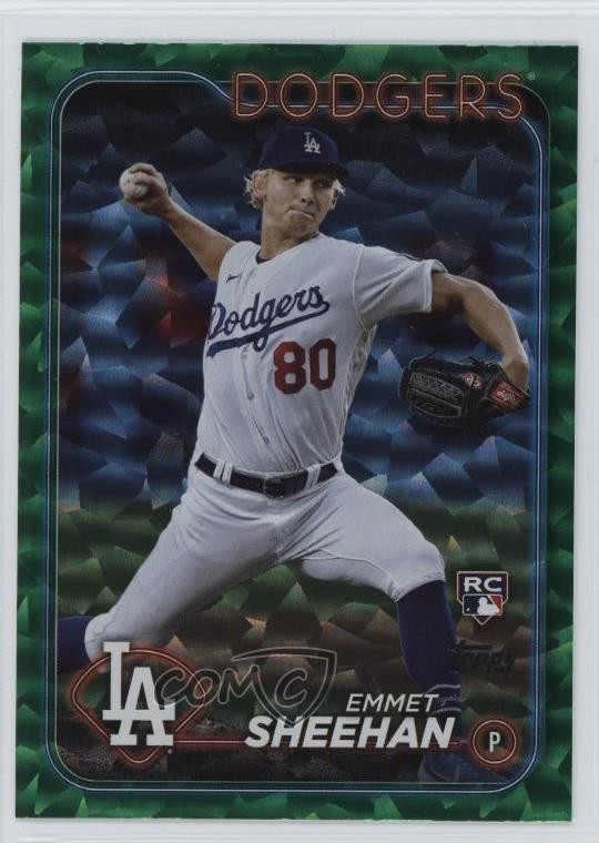 2024 Topps Series 1 Green Crackle Foil 52/499 Emmet Sheehan #283 1h6j