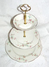 Custom Three Tier Cake Stand Made With Antique Haviland Plates Tea Party