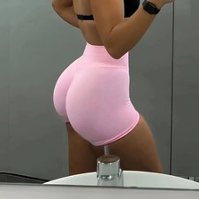 Womens High Waist Yoga Shorts Butt Lift Scrunch Pants Booty Leggings Workout Gym