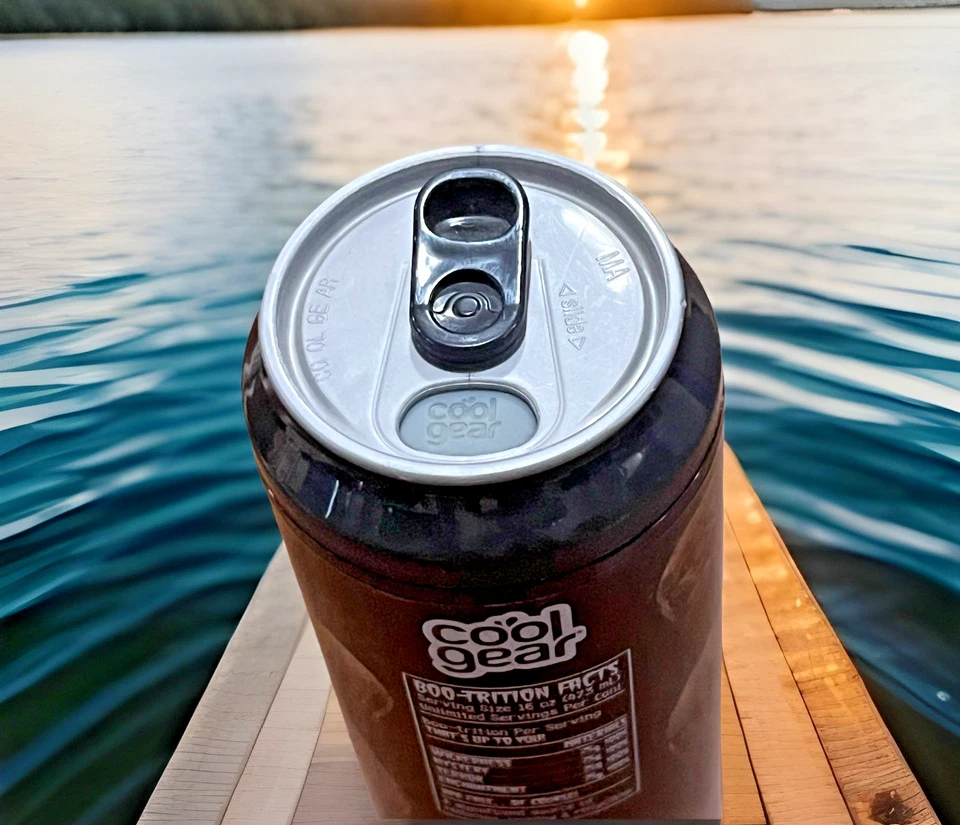 Cool Gear 苏打水塑料 16 盎司漂浮 3D 黑银头骨罐 — 第 4/4 张图片