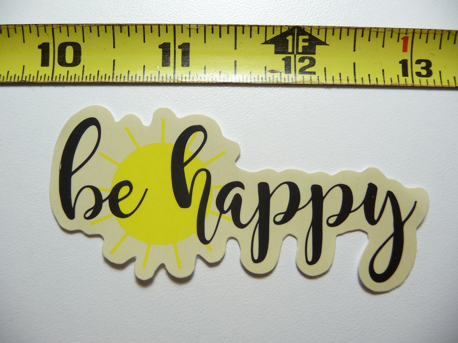 Be Happy Sun Decal Motivational Sticker for Positive Attitude
