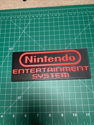 3D Printed Nintendo Entertainment System NES Logo Sign Display