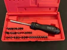 Snap On Tools Ratcheting Screwdriver Set Black Handle W Bits Case Ssdrm220 Snap On Tools Ratcheting Screwdriver Set Black Handle W Bits Case Ssdrm220