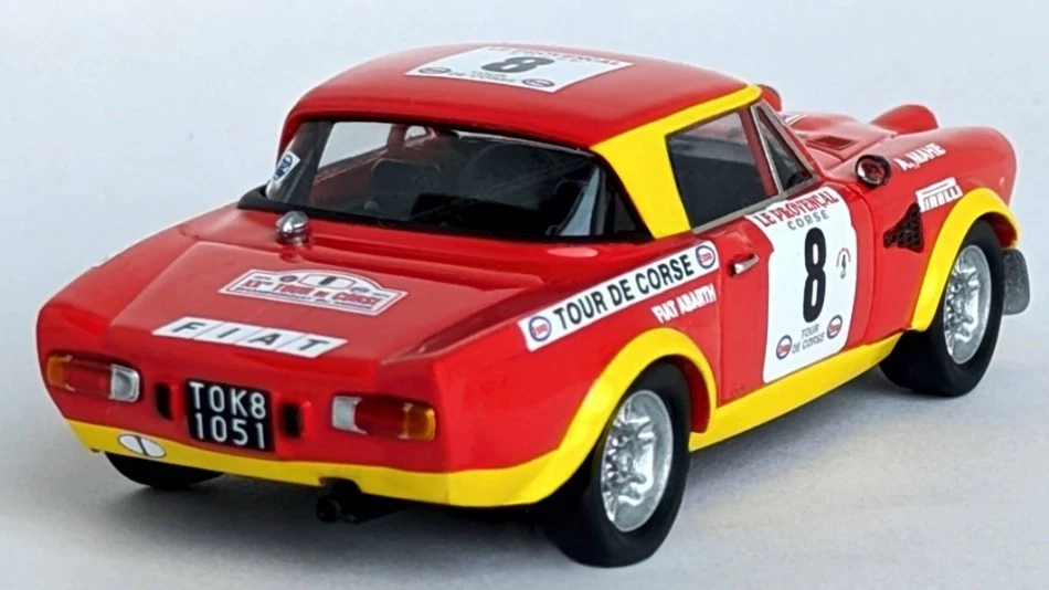 MODELLINO AUTO STATICO TROFEU FIAT 124 ABARTH DARNICHE TOUR DE CORSE 1974 1/43 - Immagine 3 di 4