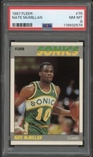 1987 Fleer Nate McMillan #75 PSA 8 NM-MT Seattle Supersonics