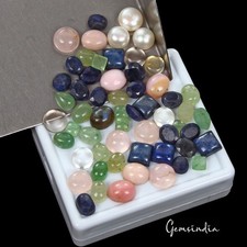 130 Cts/58 Pcs Natural Multi-Color Mixed Cut Loose Gems 5-10mm Gems For Jewelry