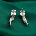 0.54 Ct Natural SI/H Round Diamond Dangle Drop Earrings Gift 9k White Solid Gold — photo 6