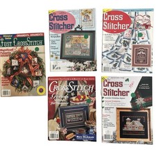 5 Cross Stitcher Magazine Lot Just Cross Stit...