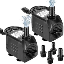 GROWNEER 2 Packs 550GPH Submersible Pump 30W Ultra Quiet Fountain 550 GPH 