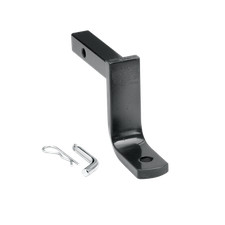 Trailer Hitch Ball Mount, Fits 1-1/4 Inch Square Receiver, 4.75 Inch Drop, Black
