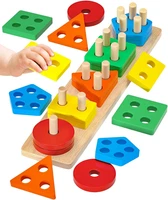 Uping Holzspielzeug Sortierspielzeug Ab 1 Jahr Motorik Lernspielzeug, Farben-Und