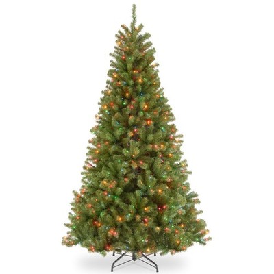 National Tree 6.5 ft. North Valley Spruce Christmas Tree with Multicolor Lights