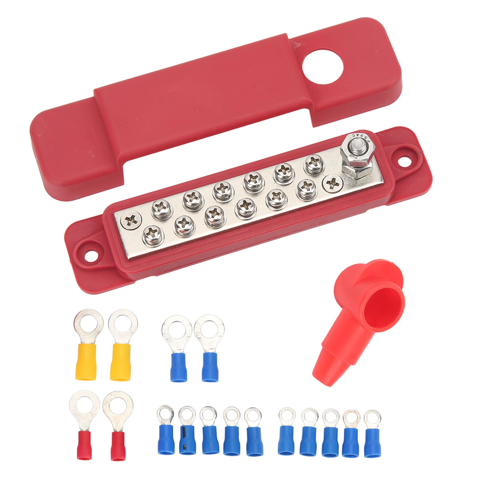 12 Terminal Distribution Block 180A Marine Supply Busbar With 16 Ring Terminal F