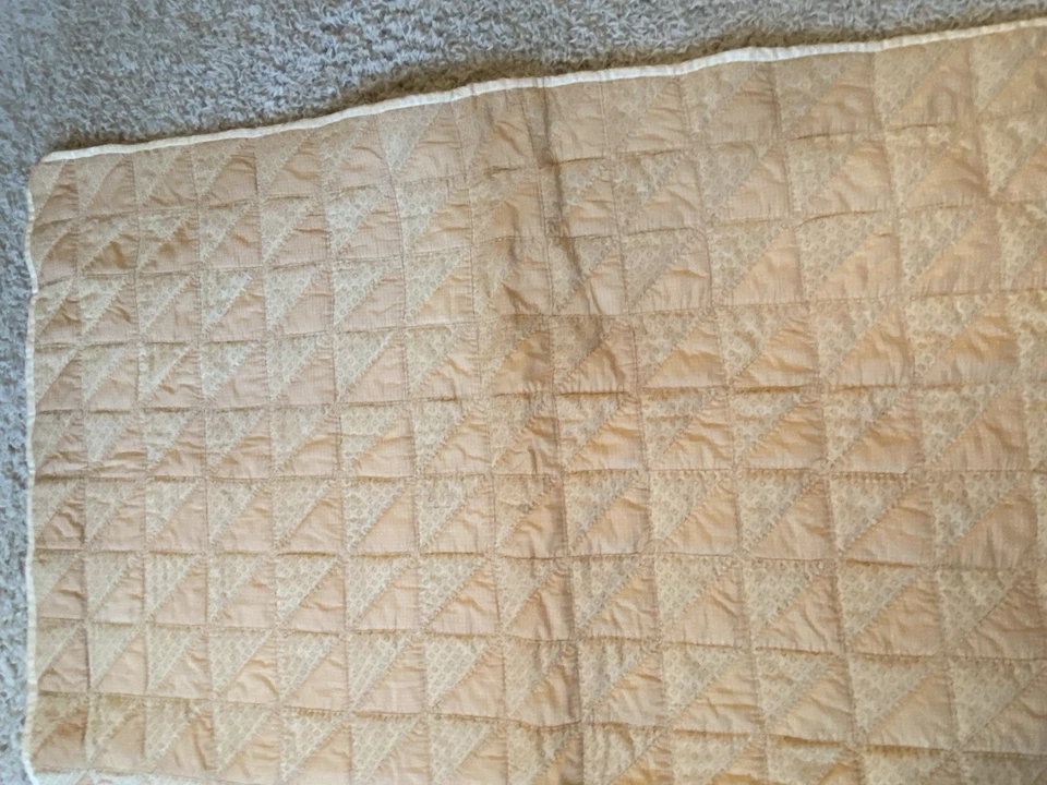 MUY ANTIGUA 1850 GRANERO LEVANTAMIENTO CABAÑA DE TRONCOS AMERICANA Antigua Manta Edredón Beige 48x40 Foto 4 de 4