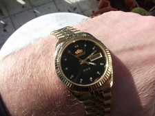 Vintage Herren Armbanduhr Orient Oyster 3 Star Crystal 21 Jewels Automatik