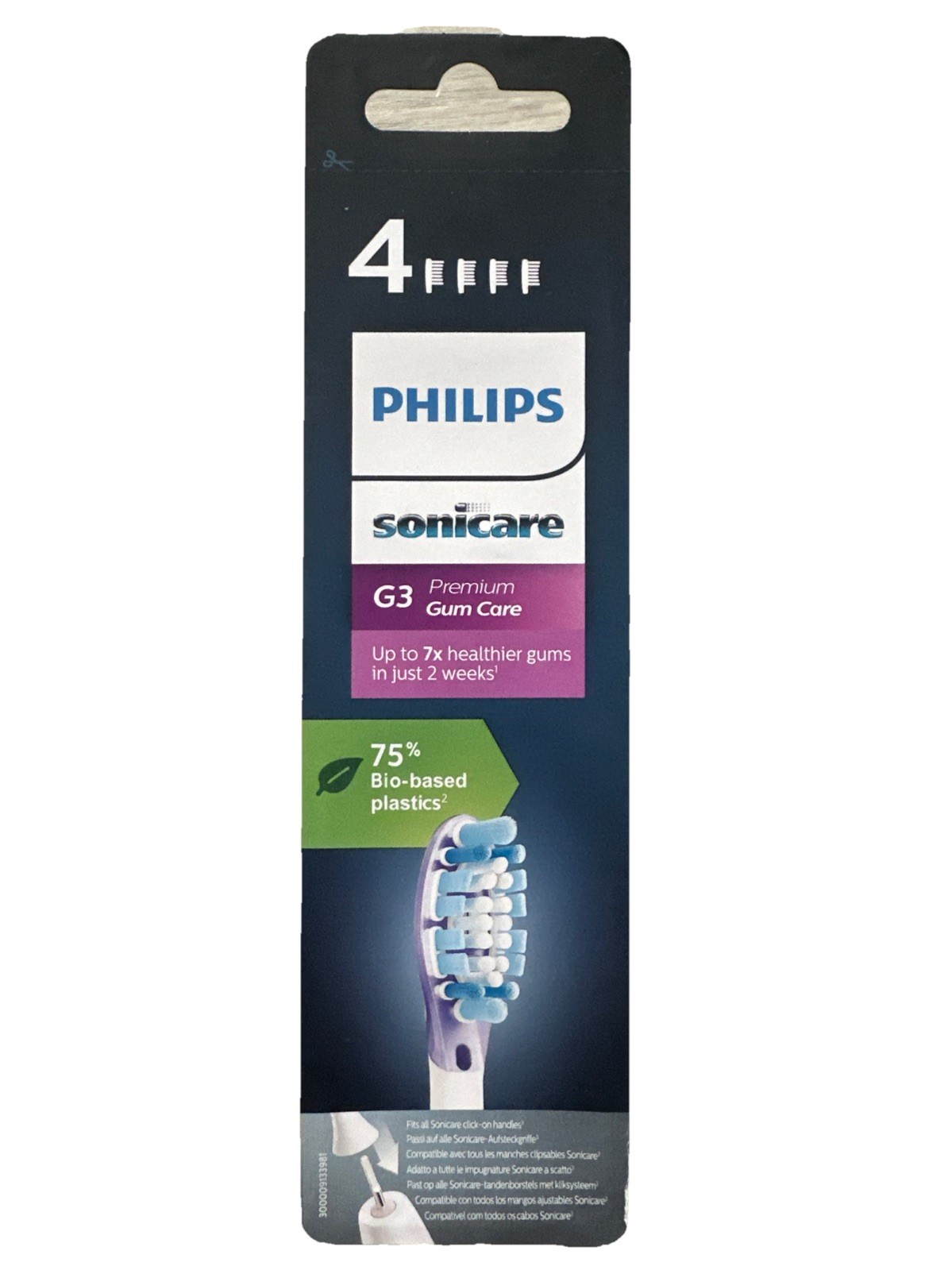 Philips Sonicare G3 White Pack Of 4 Premium Gum Care Toothbrush Heads
