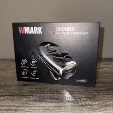 WMARK CORDLESS HANDHELD Massager Silver USB Charge Neck/Legs/Hand/Face