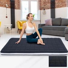 Japanese Futon Floor Mattress Double Memory Foam Guest Bed Foldable Tatami