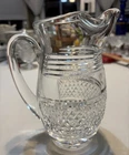 Vintage Waterford Crystal Martini Pitcher w/ Ice Lip 7.25” 28 oz Ireland