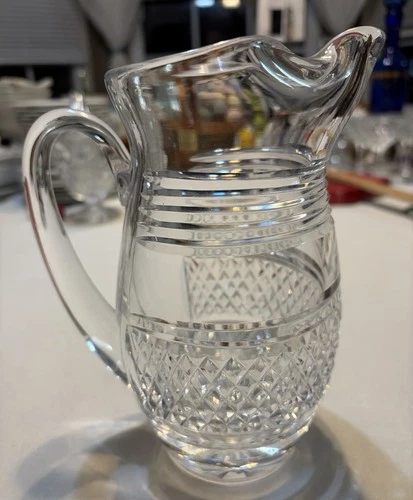 Vintage Waterford Crystal Martini Pitcher w/ Ice Lip 7.25” 28 oz Ireland