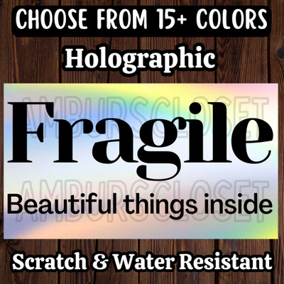 50 FRAGILE STICKERS 2.25'' ENVELOPE LABELS SEALS SHIPPING SCRATCH RESISTANT