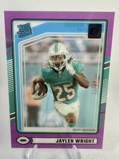 2024 Panini Clearly Donruss - Rated Rookie Jaylen Wright #84 Purple /75 (RC)