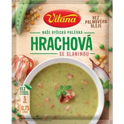 5 x Vitana Hrachova Polevka / Grüne Erbsensuppe mit Speck 57g (5er Pack)