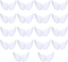 18 Pcs Angel Wings for Crafts Plastic Small Angle Wings for Crafts Christmas, 3D