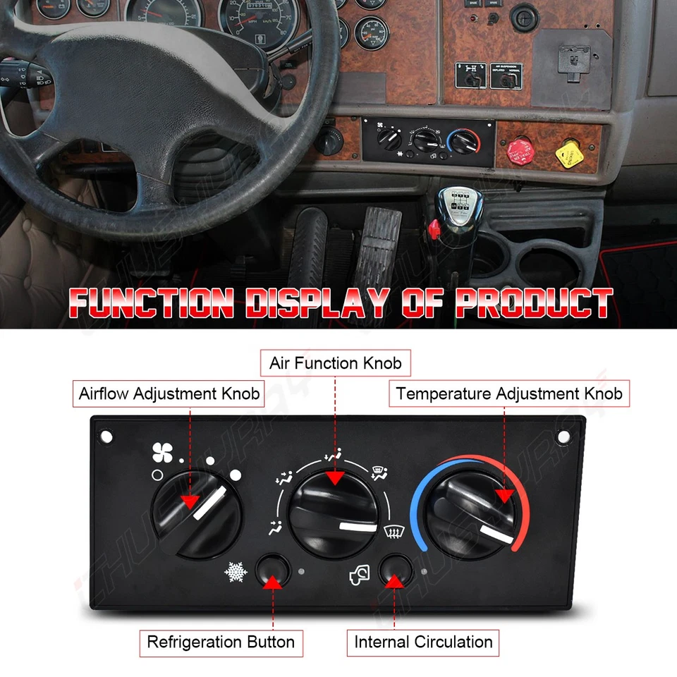 Panel de módulo de control climático ABS de alta calidad para Kenworth T600A T800 W900 Foto 2 de 4